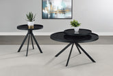 Orleans Furniture - Coaster - Briggs 2-piece Round Coffee and End Table Set Black - 706268-S2